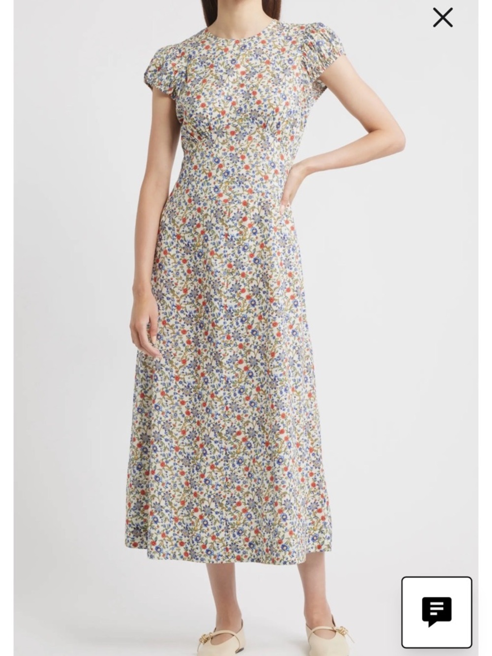 NWT Doen Rhodia Floral Midi Dress